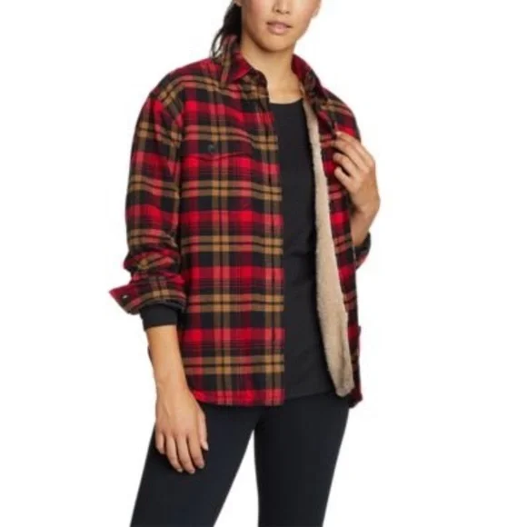 Eddie Bauer Jackets Coats Womens Eddies Fleecelined Shirt